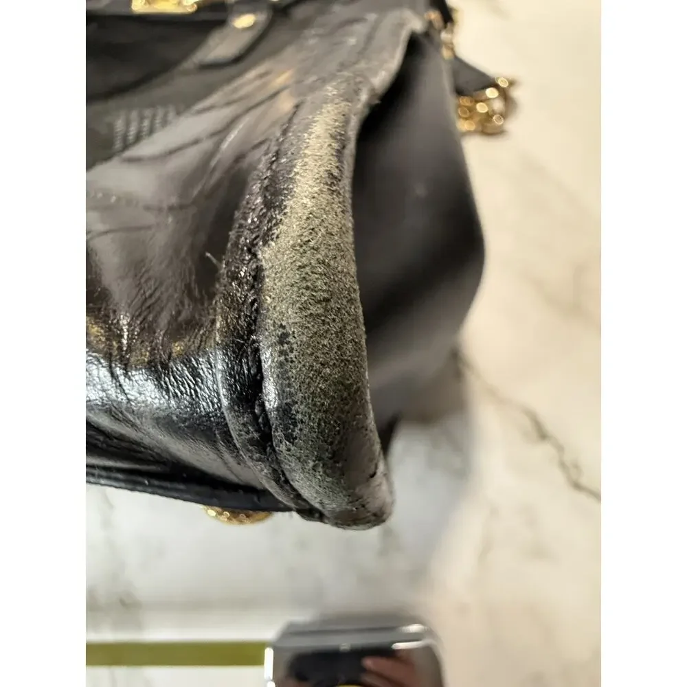 Michael Kors Leather, Python & Croc Embossed Hamilton Satchel Handbag Large - Picture 11 of 16